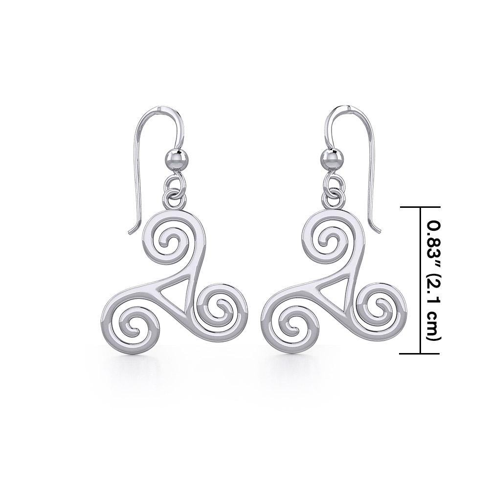 Celtic Spiral Sterling Silver Earrings TE102