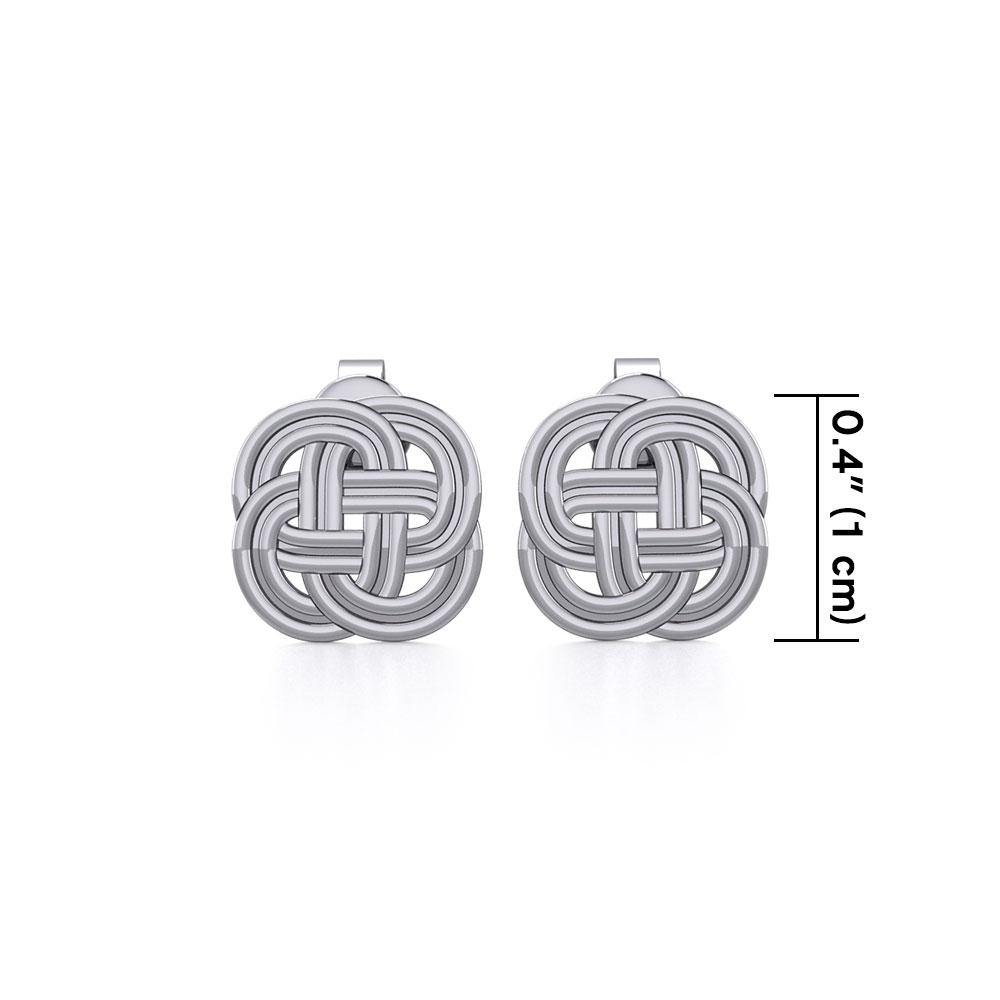 Celtic Knotwork Sterling Silver Post Earrings TE1038