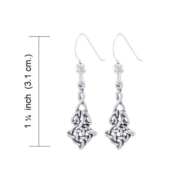 Celtic Quaternary Knotwork Sterling Silver Earrings TE1124