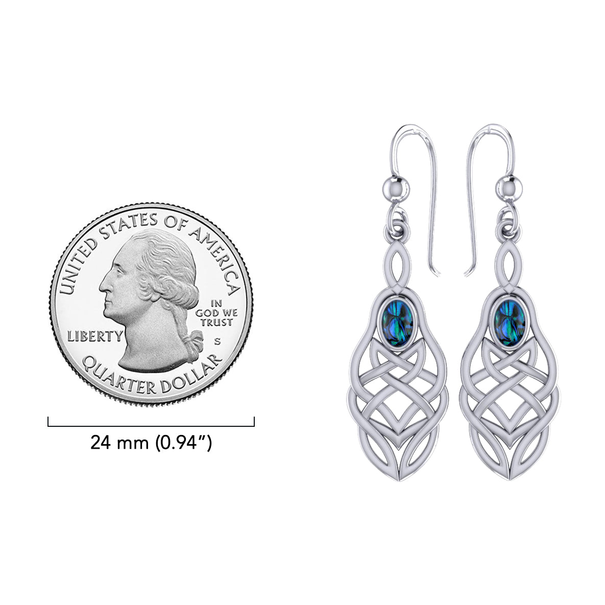 Celtic Knotwork Sterling Silver Earrings TE113