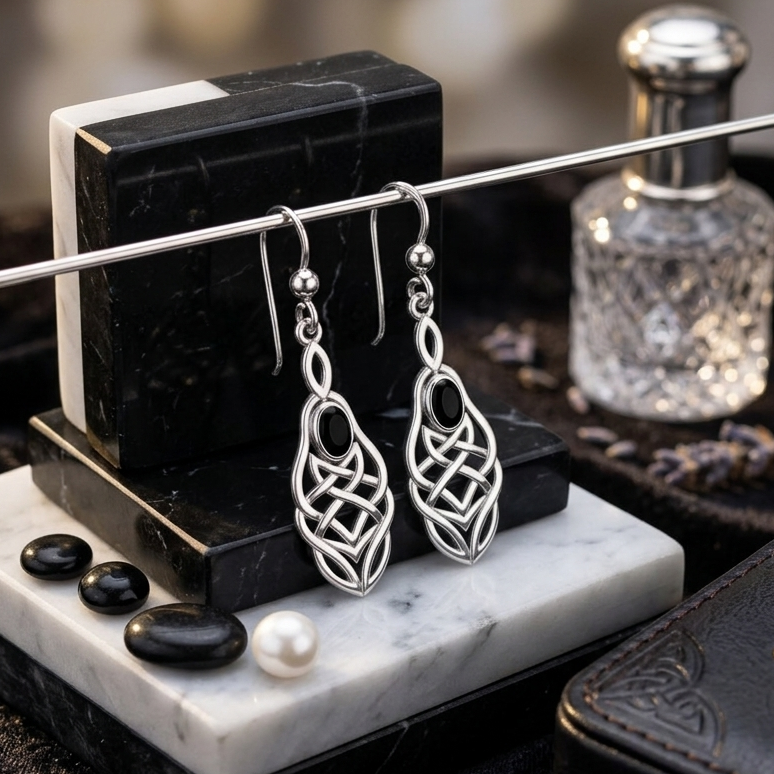Celtic Knotwork Sterling Silver Earrings TE113