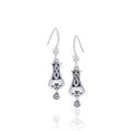 Celtic Knotwork Spiral Sterling Silver Earrings TE1132