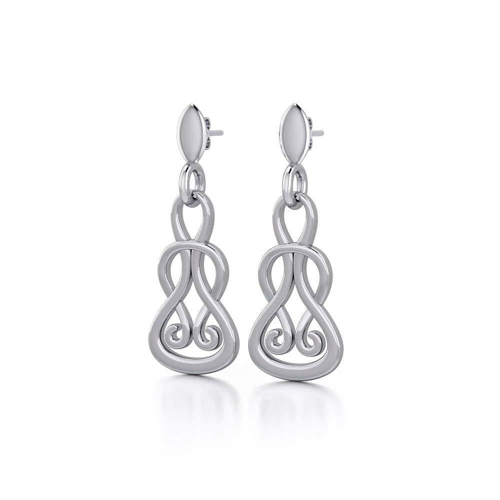 Celtic Knotwork Silver Earrings TE1188