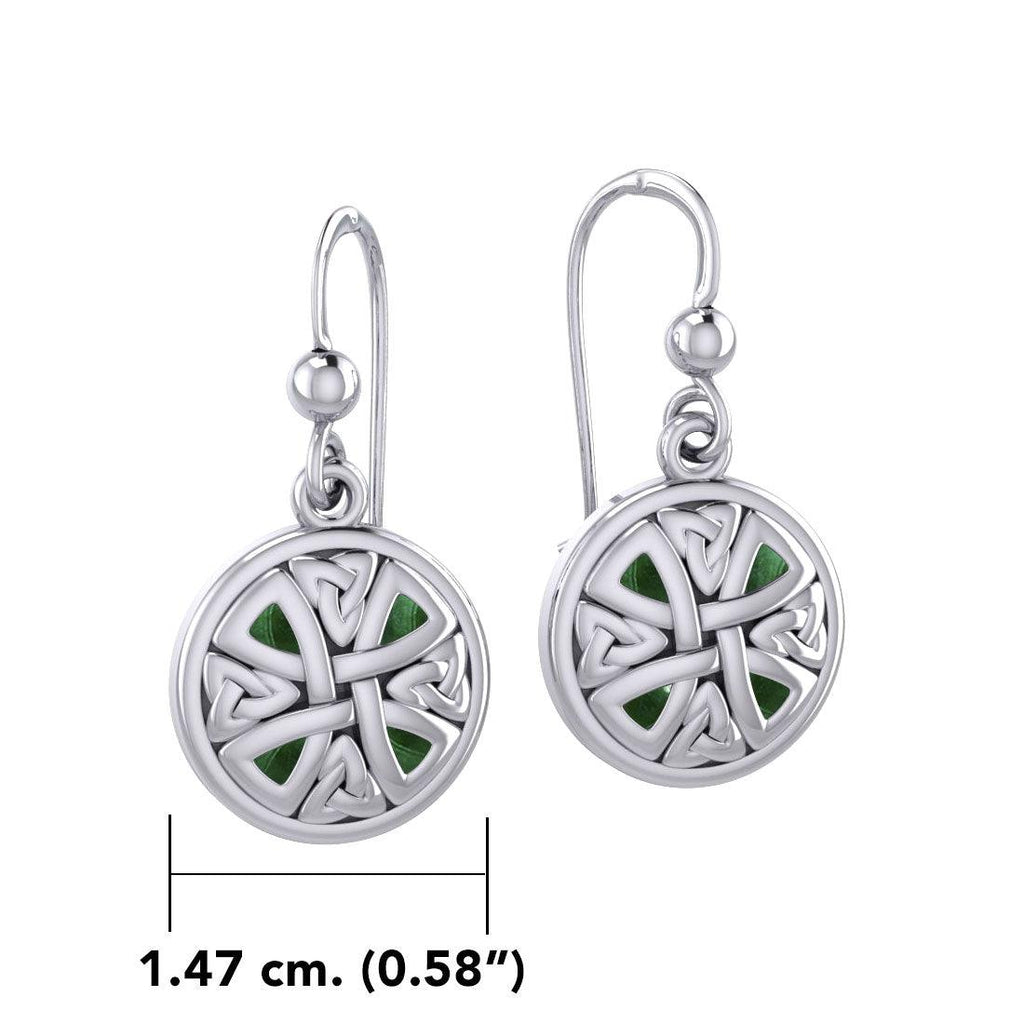 Celtic Trinity Knotwork Cross Sterling Silver Earrings TE1199
