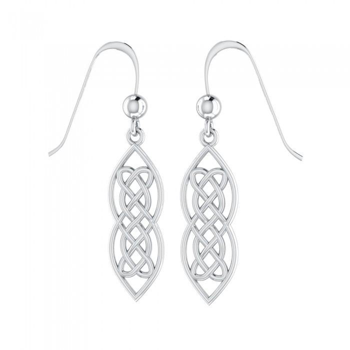 Celtic Hearts Entwined Sterling Silver Earrings TE121