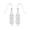 Celtic Hearts Entwined Sterling Silver Earrings TE121