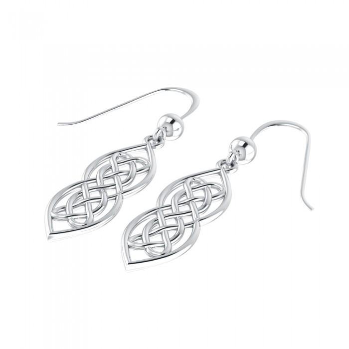 Celtic Hearts Entwined Sterling Silver Earrings TE121