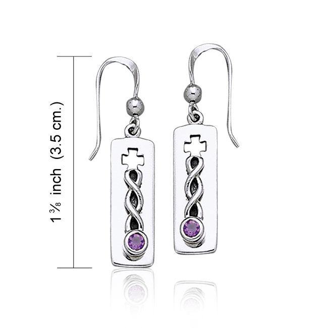 Celtic Knots Cross Sterling Silver Earrings TE2000