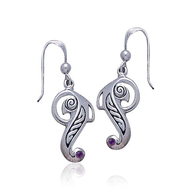 Celtic Knotwork Bird Sterling Silver Earrings TE2065