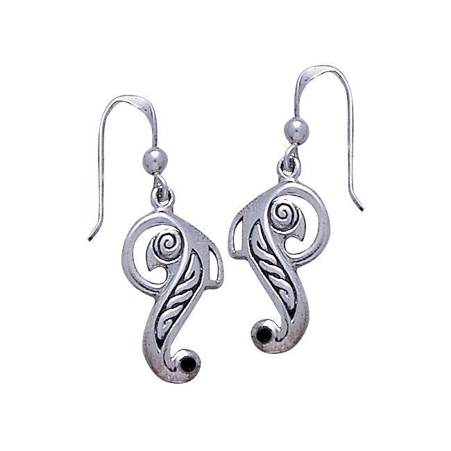 Celtic Knotwork Bird Sterling Silver Earrings TE2065