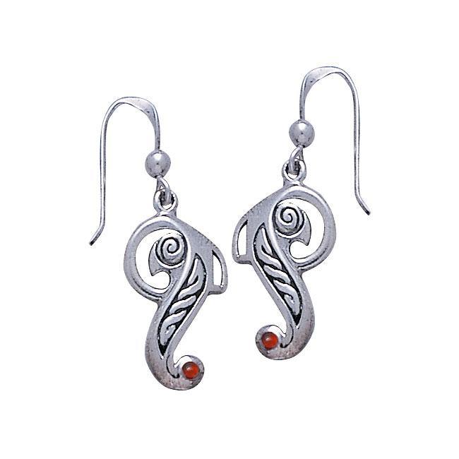 Celtic Knotwork Bird Sterling Silver Earrings TE2065
