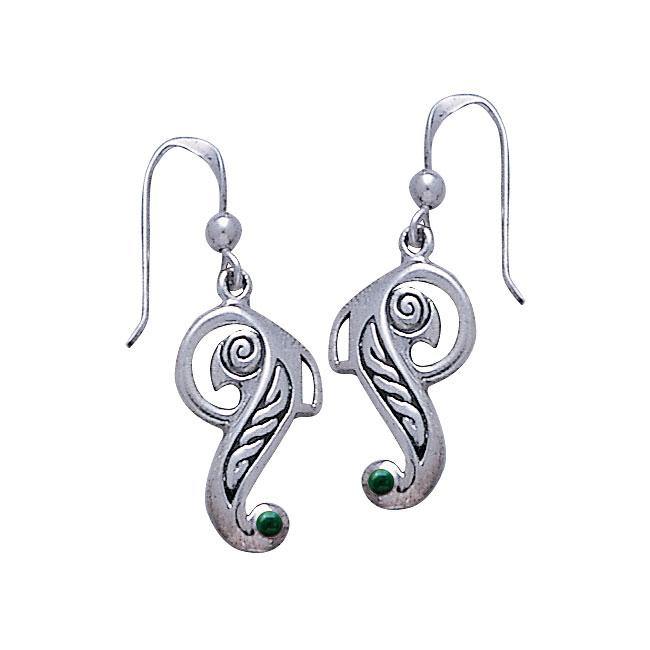 Celtic Knotwork Bird Sterling Silver Earrings TE2065