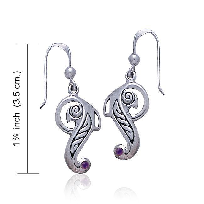 Celtic Knotwork Bird Sterling Silver Earrings TE2065