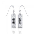 Celtic Knotwork Double Spiral Sterling Silver Dangle Earrings TE2068