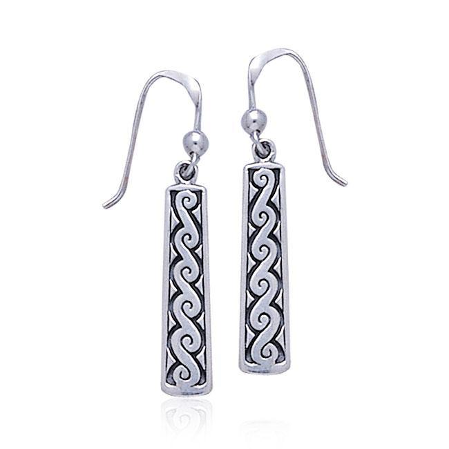 Celtic Spiral Sterling Silver Earrings TE2138
