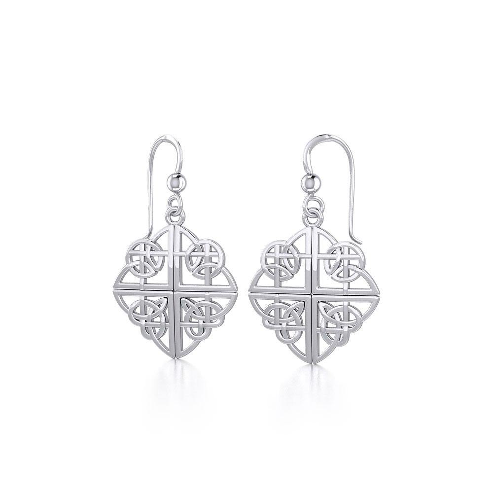 Celtic Knotwork Sterling Silver Earrings TE2139