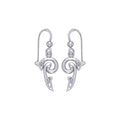 Celtic Triquetra Sterling Silver Hook Earrings TE2141