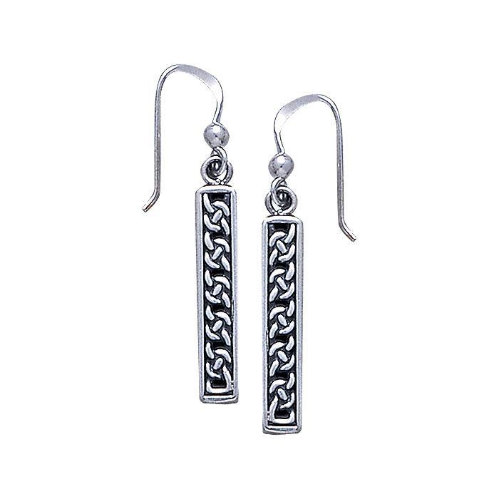 Celtic Knotwork Sterling Silver Dangle Earrings TE2290