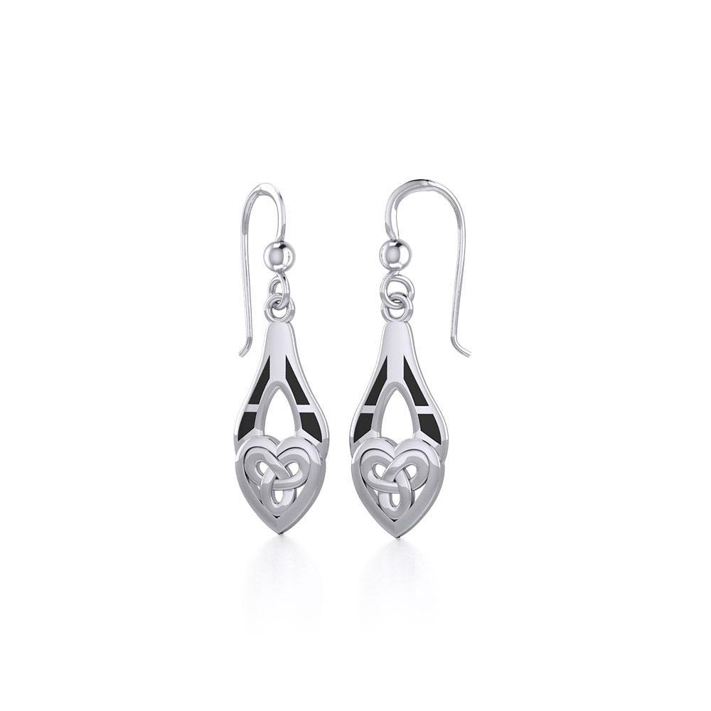 Celtic Knotwork Triquetra Sterling Silver Earrings TE2566