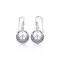 Celtic Knotwork Peace Sterling Silver Earrings TE2631