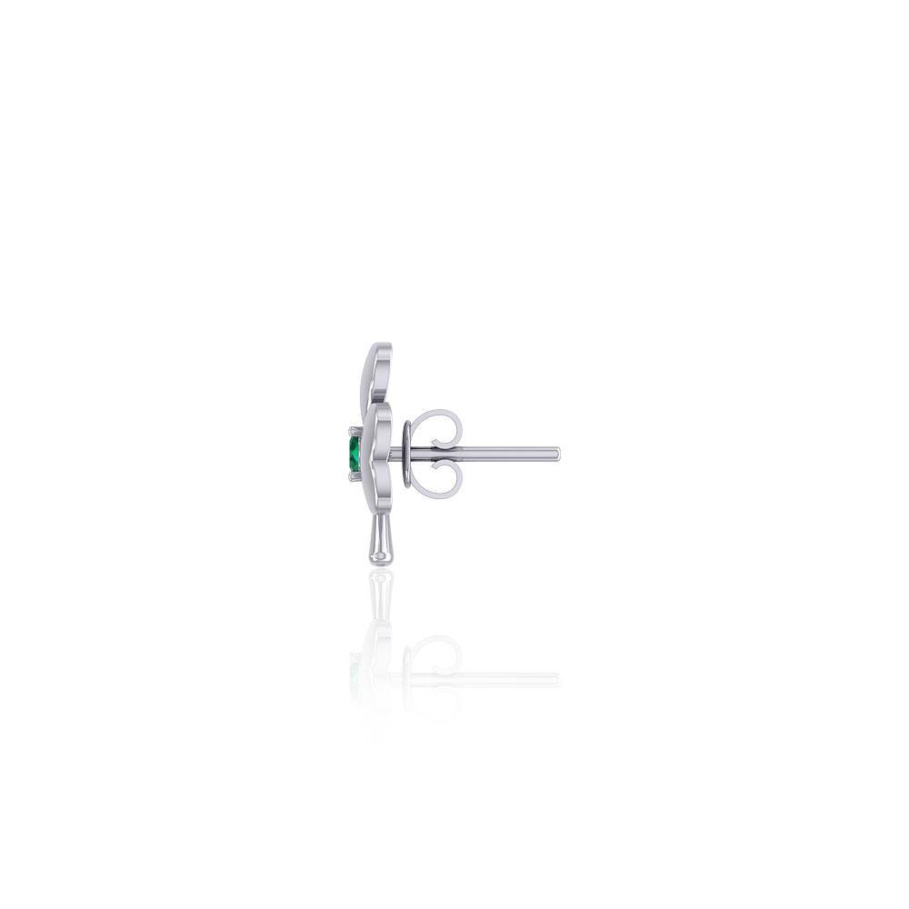 Shamrock Sterling Silver Post Earrings TE2791