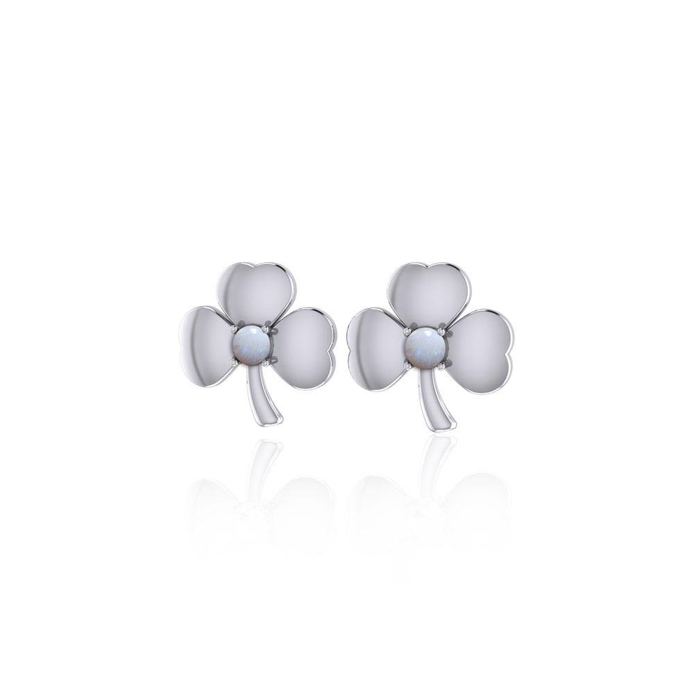 Shamrock Sterling Silver Post Earrings TE2791