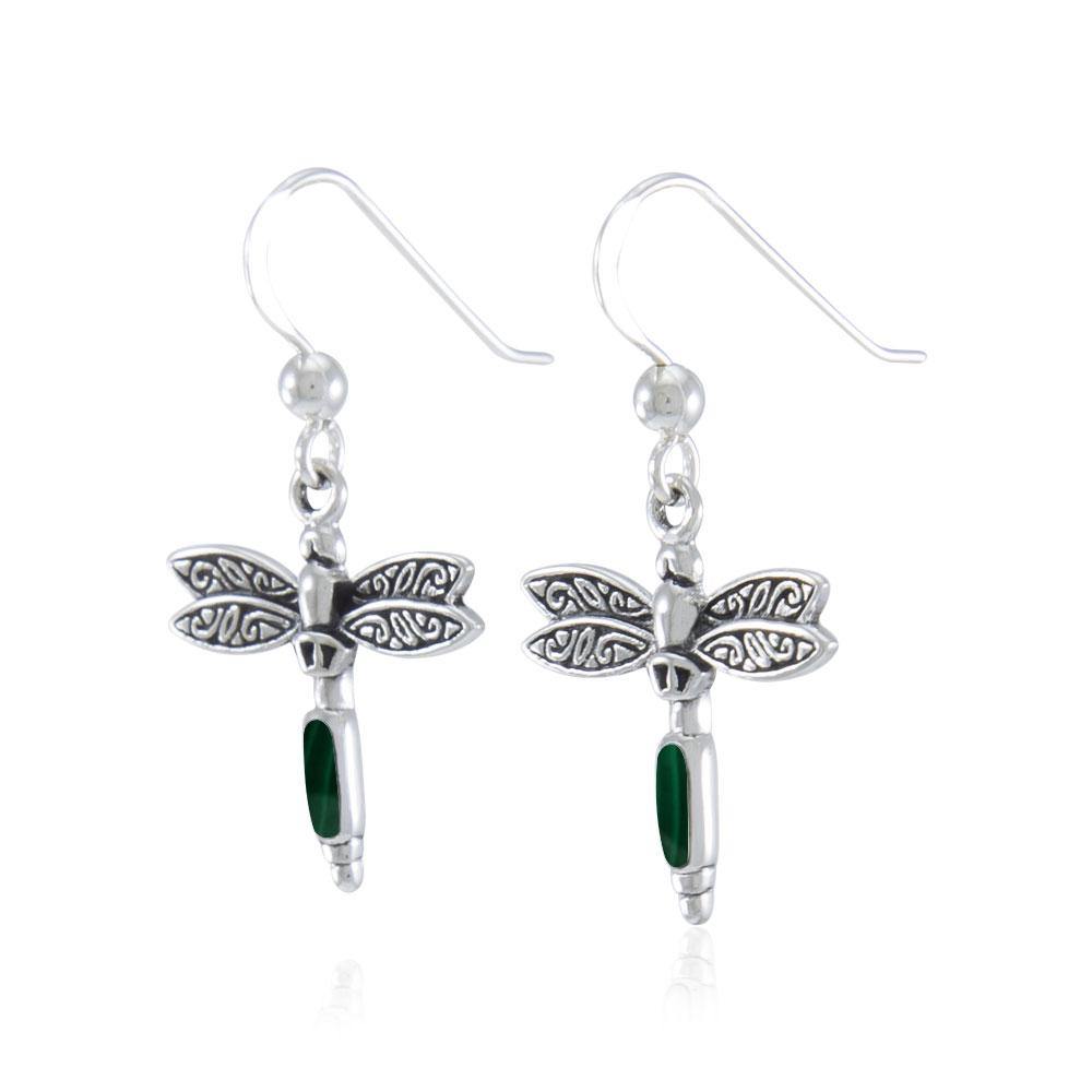 Dragonfly Sterling Silver and Stone Earrings TE2810