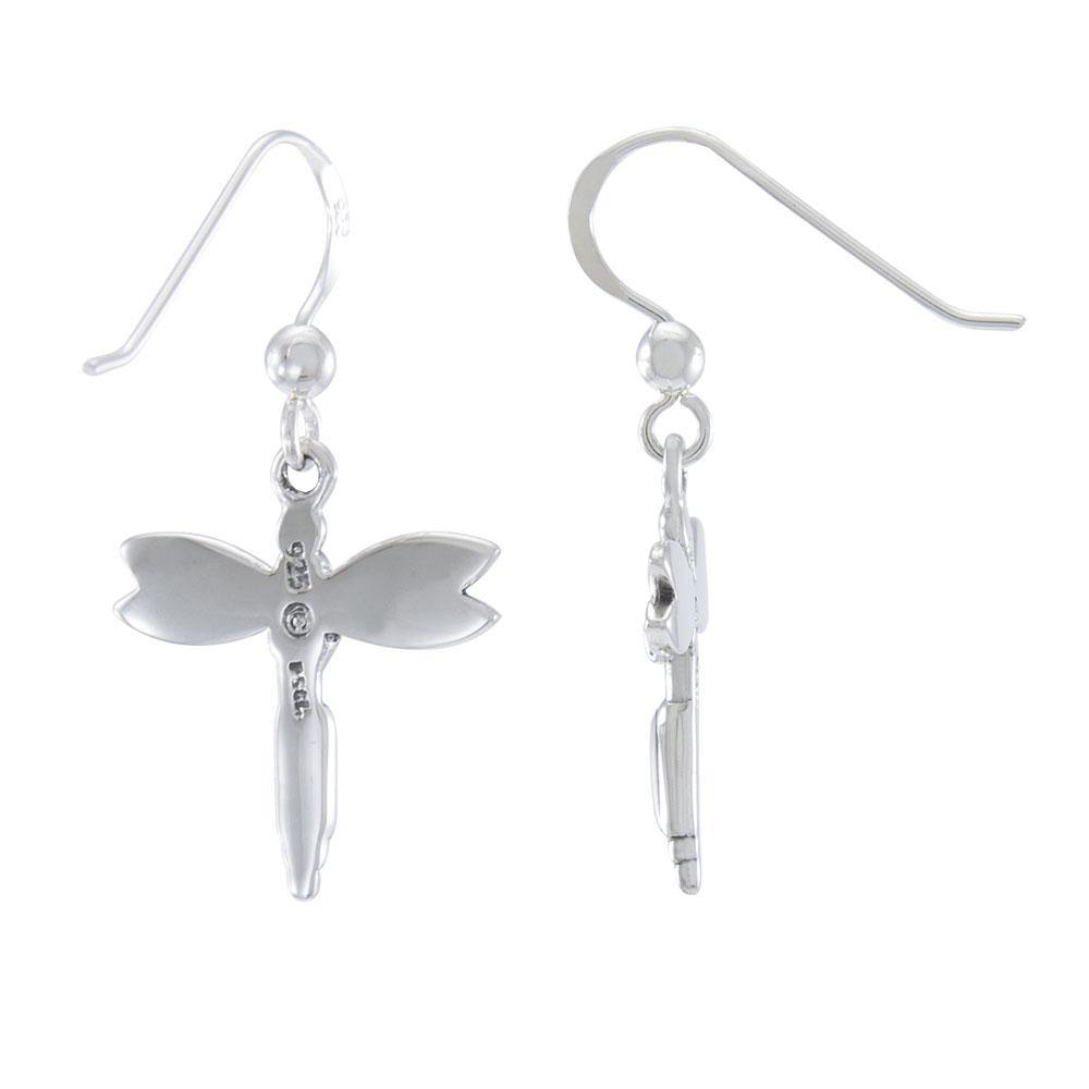 Dragonfly Sterling Silver and Stone Earrings TE2810