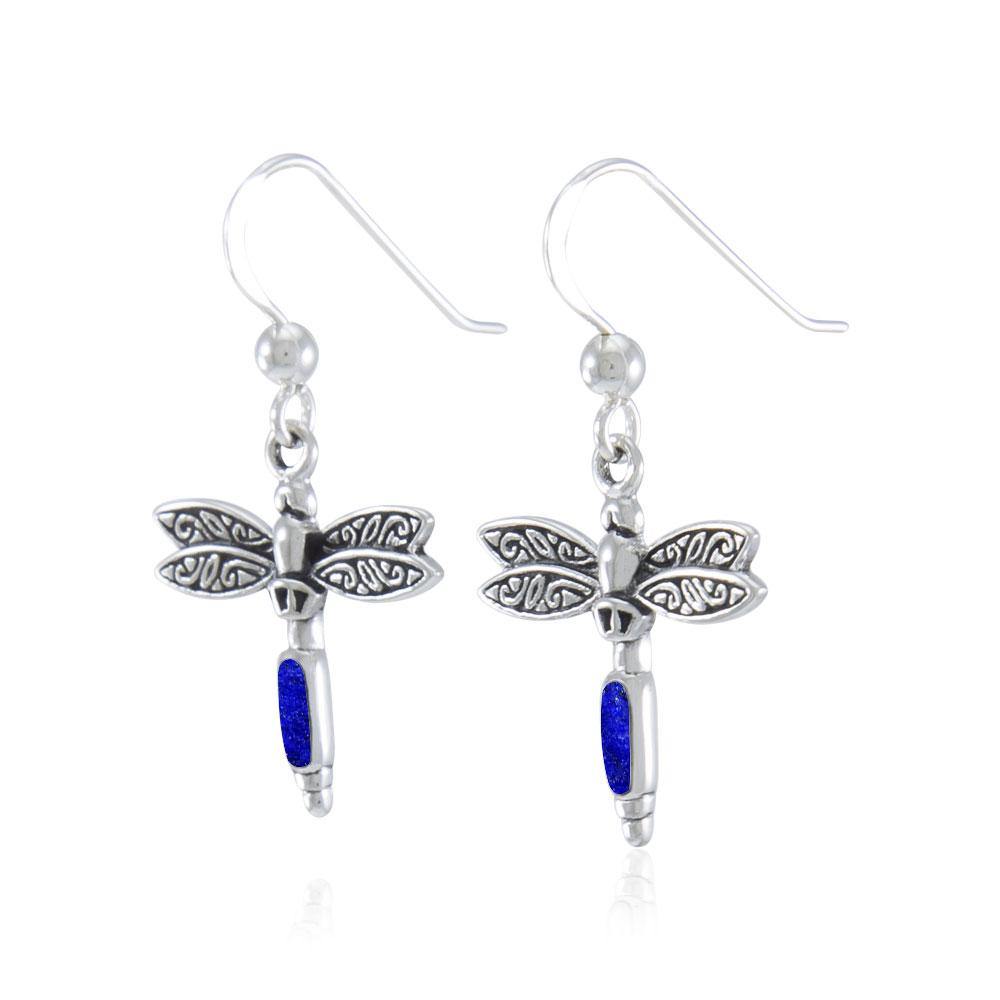 Dragonfly Sterling Silver and Stone Earrings TE2810