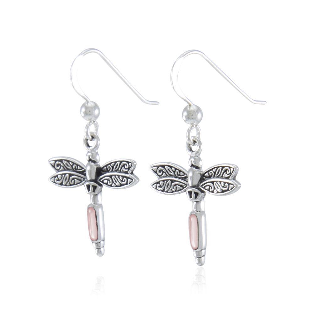 Dragonfly Sterling Silver and Stone Earrings TE2810