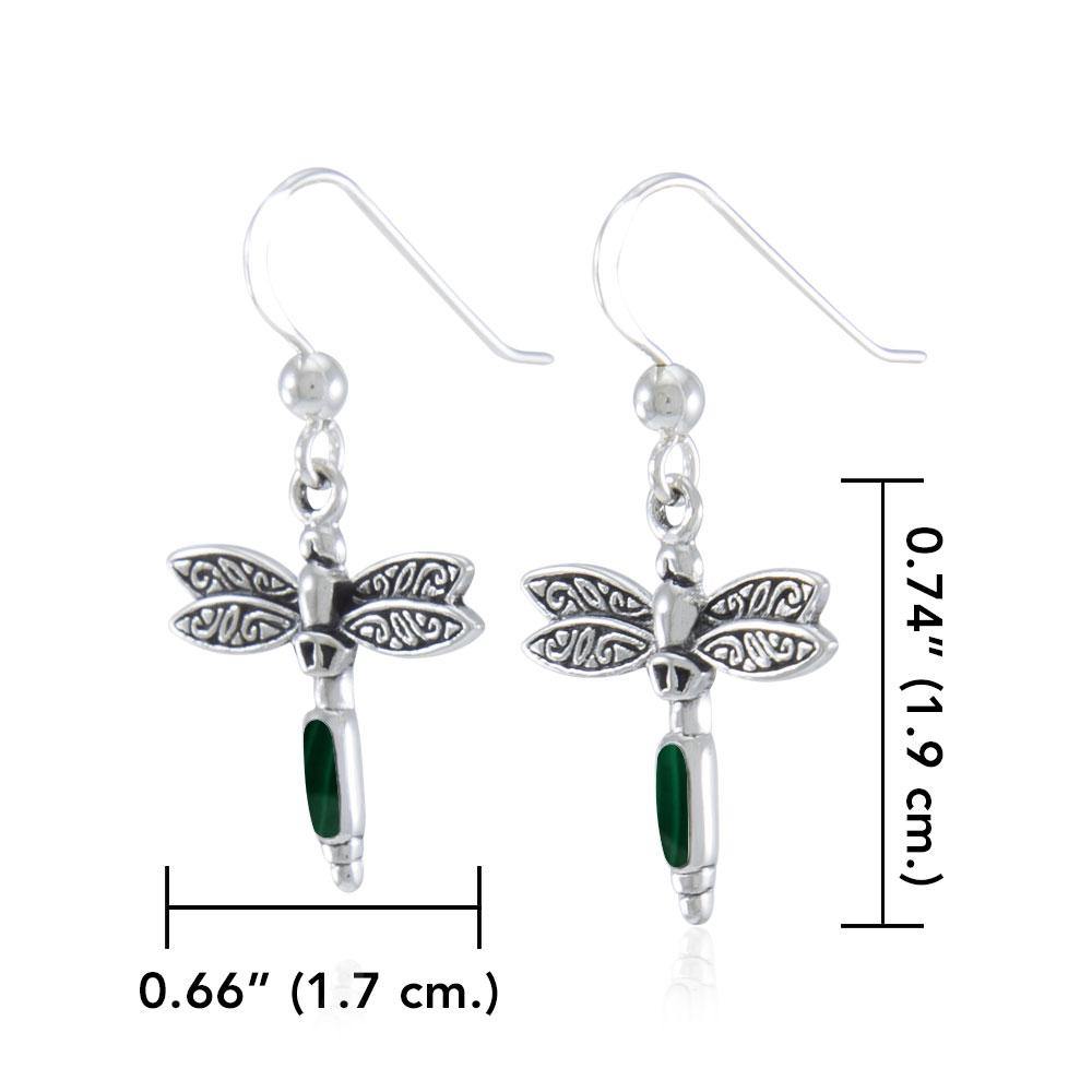 Dragonfly Sterling Silver and Stone Earrings TE2810