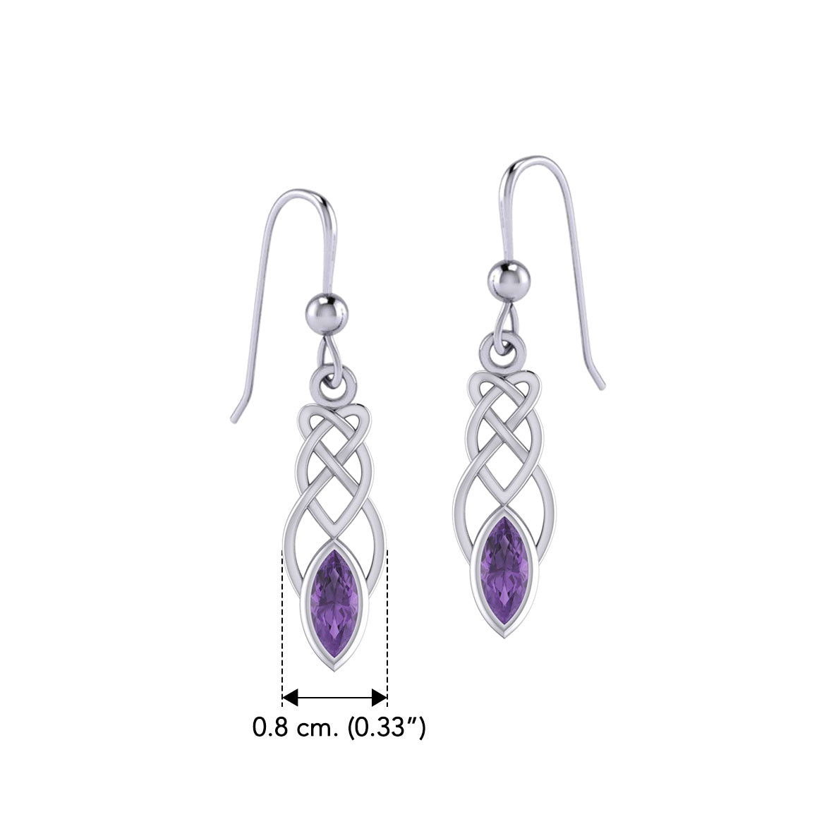 Celtic Knotwork Sterling Silver Earrings TE2866