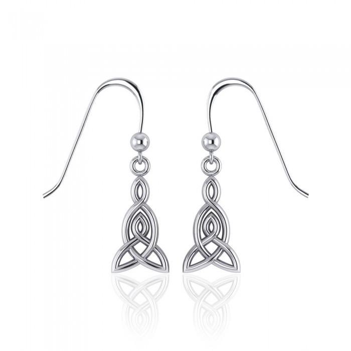 Celtic Knotwork Sterling Silver Dangle Earrings TE2870