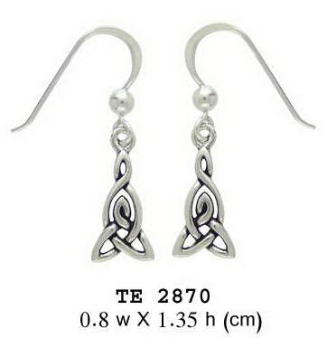 Celtic Knotwork Sterling Silver Dangle Earrings TE2870