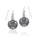Celtic Shamrock & Irish Claddagh Sterling Silver Earrings By Courtney Davis TE2916
