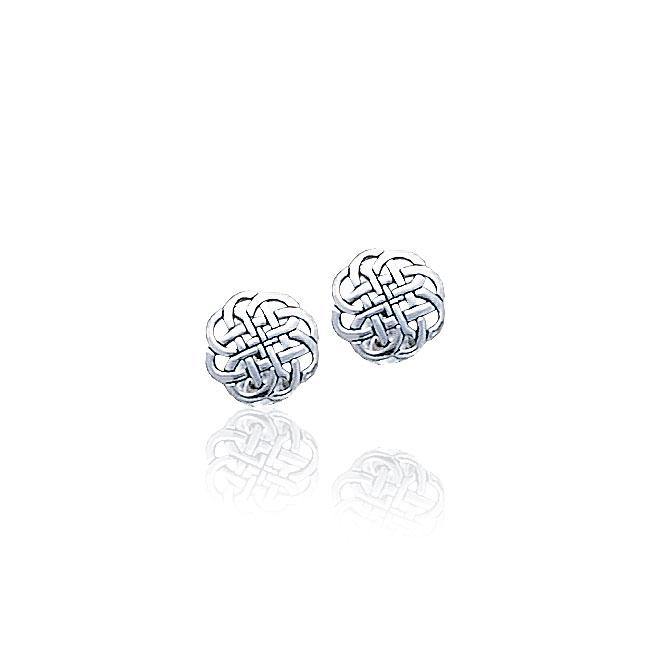 Celtic Knotwork Sterling Silver Post Earrings TE458