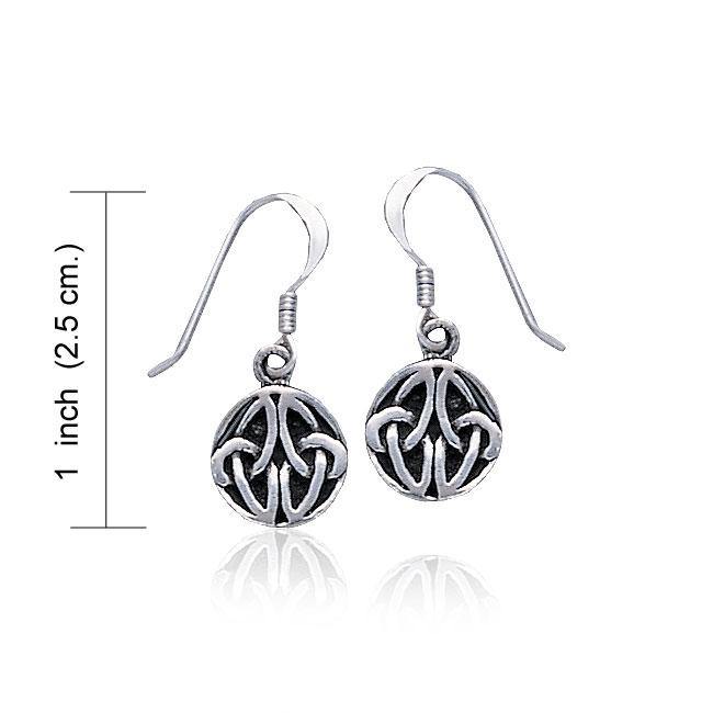 Celtic Knotwork Ball Sterling Silver Earrings TE467