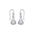 Celtic Knotwork Triquetra Filigree Sterling Silver Earrings TE683