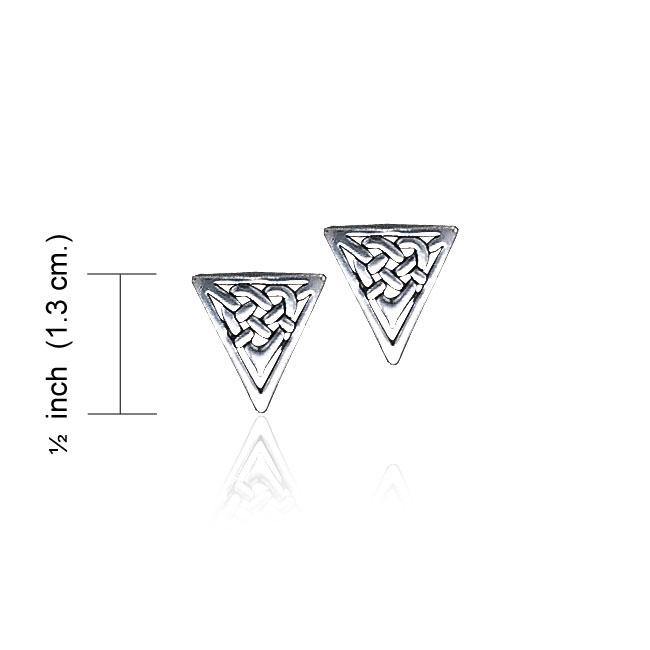 Celtic Knotwork Sterling Silver Post Earrings TE691