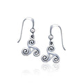Celtic Spiral Sterling Silver Earrings TE693