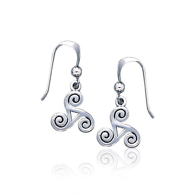 Celtic Spiral Sterling Silver Earrings TE693
