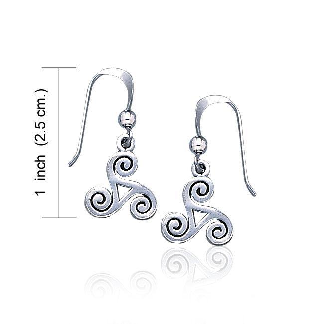 Celtic Spiral Sterling Silver Earrings TE693