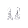 Adorned by the timeless Celtic Triquetra ~ Sterling Silver Dangling Earrings TE745