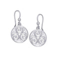 Celtic Single Spiral Sterling Silver Earrings TE855