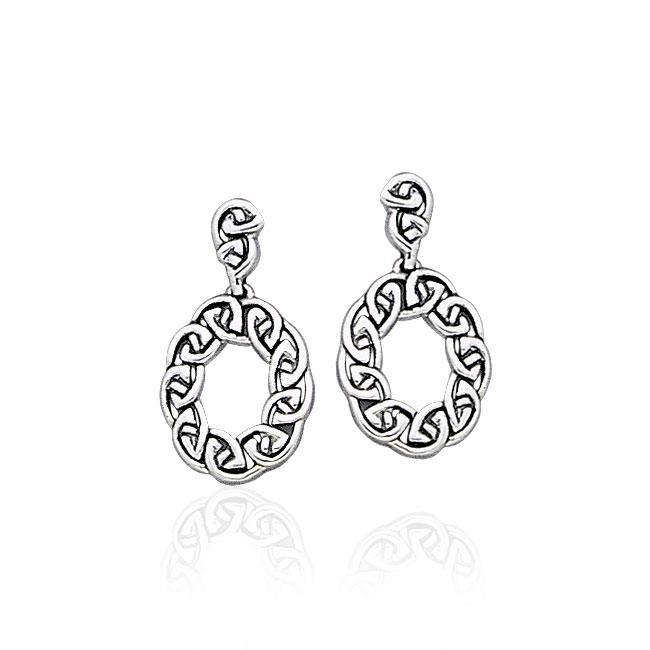 Celtic Knotwork Sterling Silver Post Earrings TE949