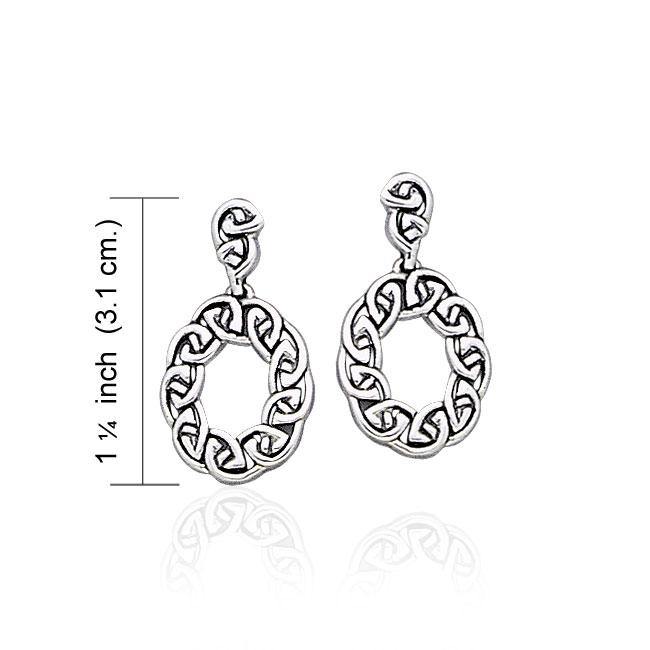 Celtic Knotwork Sterling Silver Post Earrings TE949