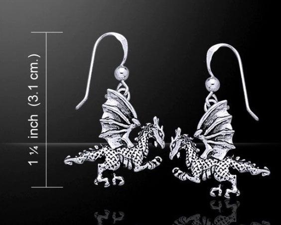 Clawing Dragon Sterling Silver Earrings TE993