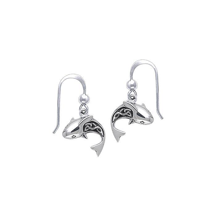 Celtic Shark Sterling Silver Earrings TER029
