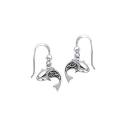 Celtic Shark Sterling Silver Earrings TER029 | Earrings | Wiccan Center