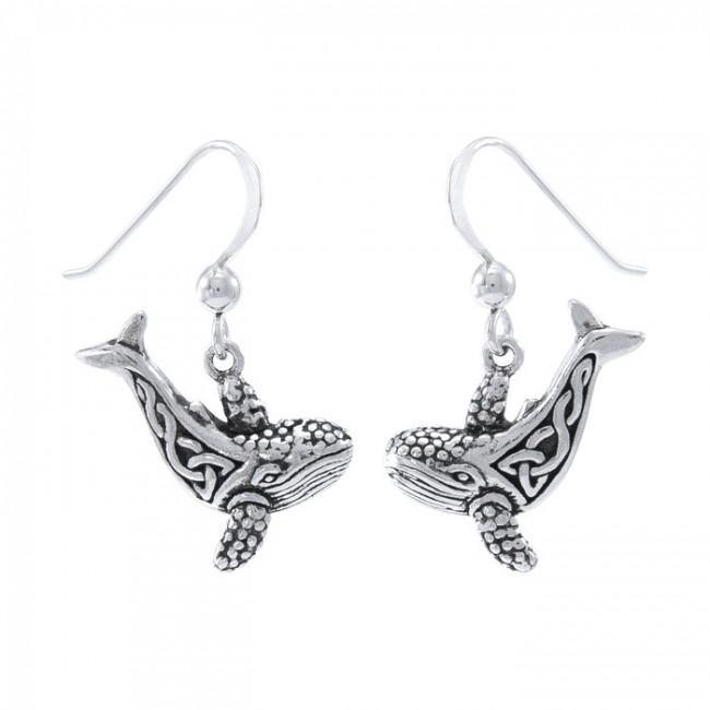 Celtic Knots Whale Sterling Silver Earrings TER034